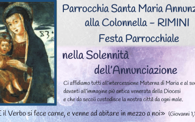 Avvisi settimanali dal 21 marzo 2021 Parrocchie Colonnella e Mater Misericordiae